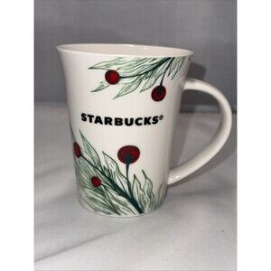 Starbucks 2020 Holiday Holly Pattern Coffee Mug 10 oz